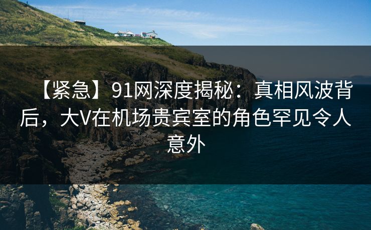 【紧急】91网深度揭秘:真相风波背后,大V在机场贵宾室的角色罕见令人意外 【紧急】91网深度揭秘:真相风波背后,大V在机场贵宾室的角色罕见令人意外
