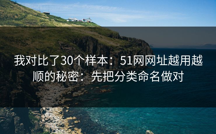 我对比了30个样本：51网网址越用越顺的秘密：先把分类命名做对